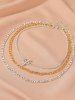 Gothic Thick Chain OT Buckle Multilayer Necklace -  