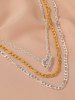 Gothic Thick Chain OT Buckle Multilayer Necklace -  