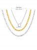 Gothic Thick Chain OT Buckle Multilayer Necklace -  