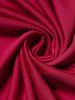 Plus Size Solid Color Skew Collar Twist Front T-shirt -  
