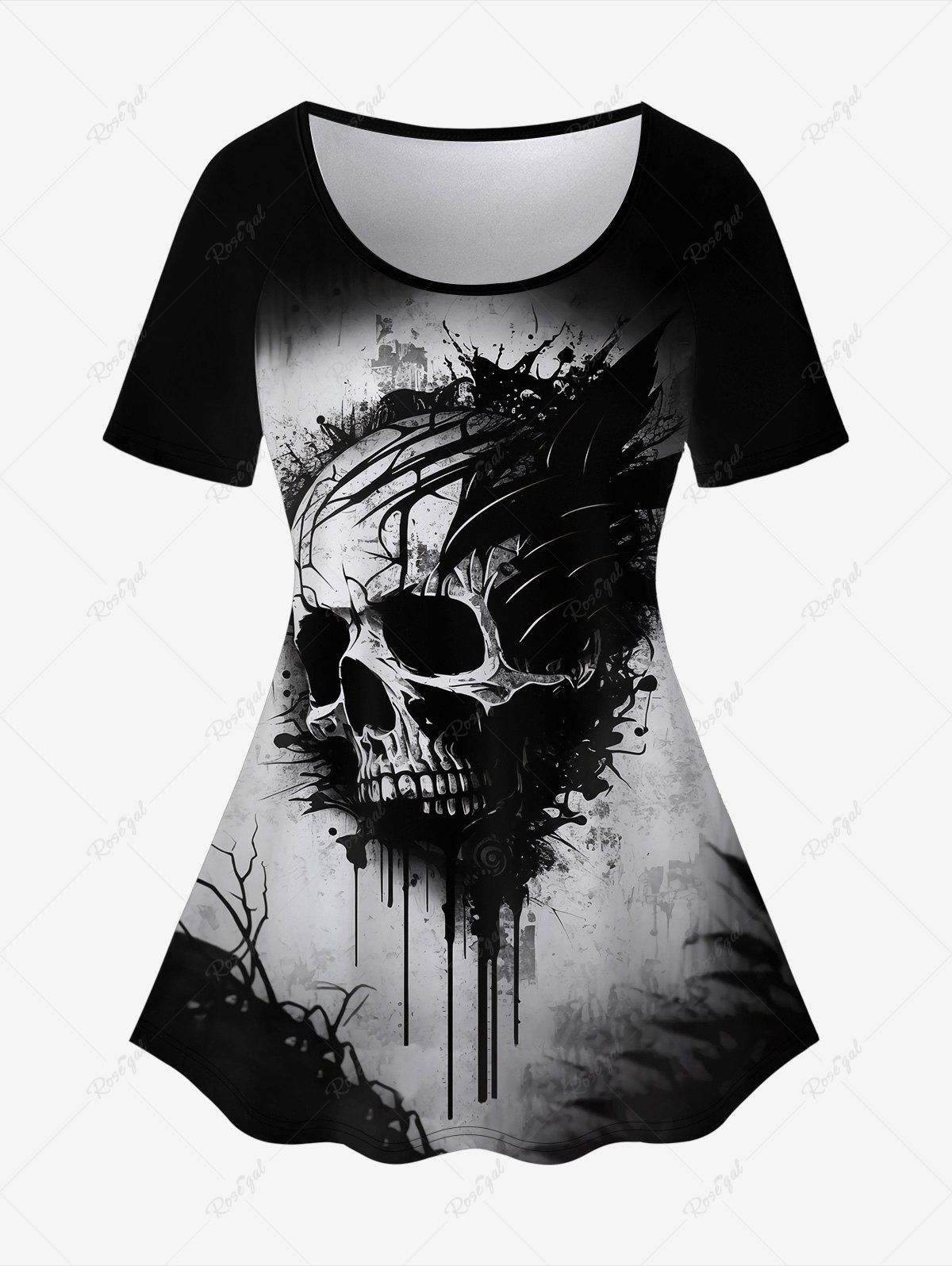 Shop Gothic Skull Graphic Tee  