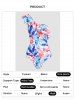 Colored Allover Leaf Flower Print One Shoulder Ruffle Padded Beach One-piece Swimsuit -  