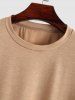 T-shirt de Sport Respirant en Tissu à Manches Courtes - café lumière L