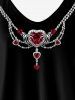 Gothic 3D Rhinestone Gem Print Cami Top (Adjustable Straps) -  