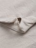 Vintage Style Cotton and Linen Textured Short Sleeves Popover Shirt and Pants Set -  