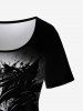 T-shirt Crâne Graphique Gothique - Noir 2X | US 18-20