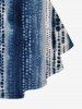 Plus Size Crisscross Tie Dye Butterfly Sleeve T-shirt - Bleu profond 5x | US 30-32