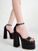 Wide Feet High Heeled Platform Sandals -  