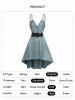 Space Dye Bowknot O Ring Surplice Spaghetti Strap High Low Midi Cami Dress -  