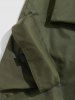 Buckle Belt Solid Color Windbreaker Cargo Parachute Pants -  