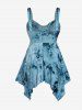 Plus Size Heart Buckle Ruch Handkerchief Tank Top -  