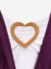 T-shirt Bouclé Plissé Cœur Bouclé de Grande Taille à Manches Papillon - Concorde M | US 10
