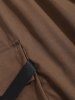 Short Cargo Tressé Ceinturé avec Multi-Poches - Café profond L