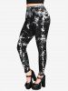 Gothic Tie Dye 3D Print Leggings -  