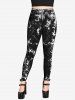 Gothic Tie Dye 3D Print Leggings -  