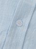 Chemise de Base Simple en Couleur Unie avec Poche en Avant Design - Bleu clair XS