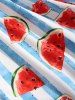 Striped Watermelons Pattern Vacation Board Shorts -  