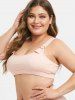 Plus Size Textured Padded Ribbed Swim Top -  