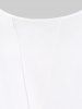 Plus Size Raglan Sleeves Flounce Layered Chiffon Blouse - Blanc M | US 10