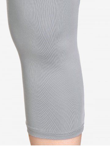 Plus Size Lace Up Cropped Leggings