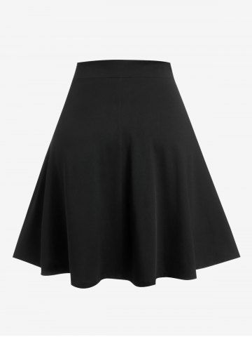 Gothic Chains Lace Up Layered Plaid Skirt