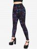 Legging Gothique à Carreaux Drapeau Américain Imprimé Patriotique - Noir M | US 10