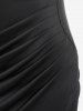 Robe Sirène Découpée en Blocs de Couleurs en Forme de Cœur de Grande Taille à Volants Pour La Saint-Valentin - Noir 5x | US 30-32