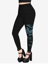 Gothic Bat Print Leggings -  