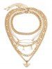 5 Pièces Collier Convexe Guirlande D'Ange Hautement Polies Style Punk - d'or 