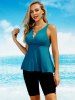 Textured Faux Pearl Embellishment Cut Out Plunging Neck Beach Swimming Top -  