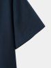 Solid Collar Single Button Shirt and Casual Shorts Set -  