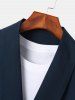 Solid Collar Single Button Shirt and Casual Shorts Set -  