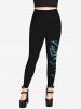 Gothic Bat Print Leggings -  