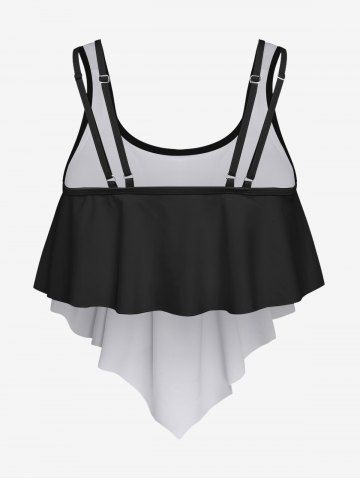 3D Dolphin Sea Waves And Heart-Shape Printed Tankini Top