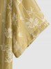 Flowers Jacquard Short Sleeves Shirt -  