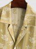 Flowers Jacquard Short Sleeves Shirt -  