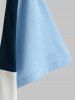 Colorblock New York Pattern Short Sleeves T-shirt -  