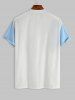 Colorblock New York Pattern Short Sleeves T-shirt -  