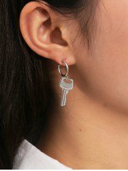 Punk Metal Key Drop Earrings -  