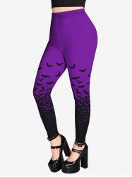 Gothic Bat Print Leggings -  