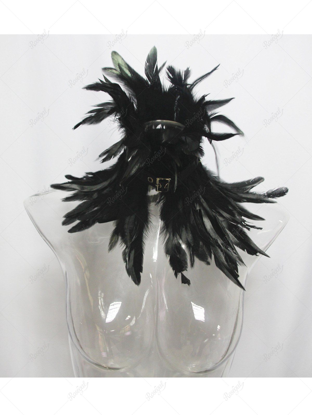 New Gothic Victorian Feather Choker Neck Wrap Collar  
