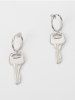 Punk Metal Key Drop Earrings -  