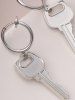 Punk Metal Key Drop Earrings -  