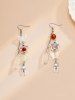 Vintage Butterfly Tassel Drop Earrings -  