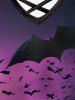 Gothic Bat Print Crisscross Detail Sleeveless Dress -  