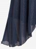 Plus Size Belted Butterfly Sleeves Blouse and Spaghetti Strap Top Set -  