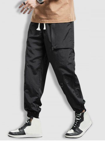 Zip and Pockets Design Beam Feet Cargo Pants