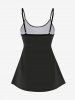Haut de Tankini Gothique Drapeau Américain Crâne Imprimée - Noir L