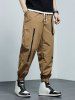 Zip and Pockets Design Beam Feet Cargo Pants -  
