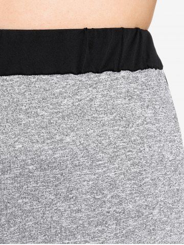 Plus Size & Curve High Waist Colorblock Skinny Gym Leggings